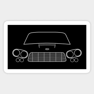 Gordon Keeble 1960s classic British car white outline graphic Sticker